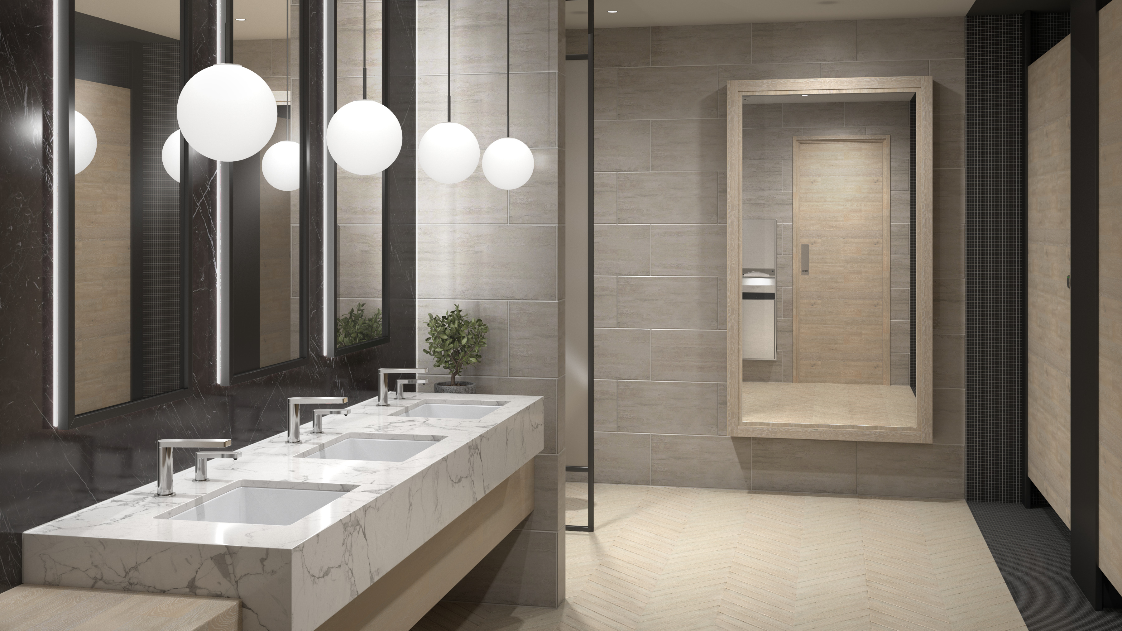 commercial bathroom