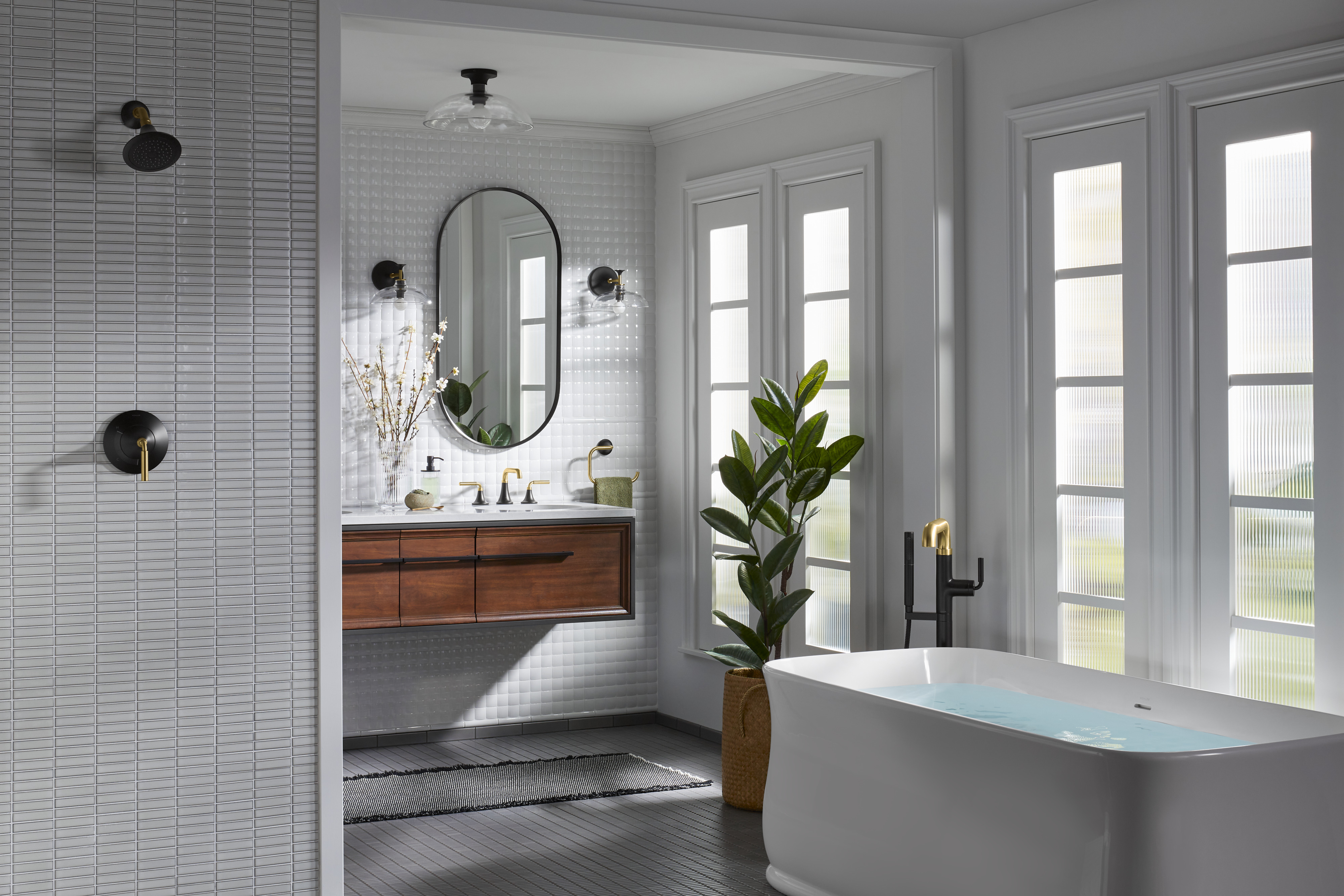 KOHLER Underscore 42-in W x 72-in L Almond Acrylic Rectangular